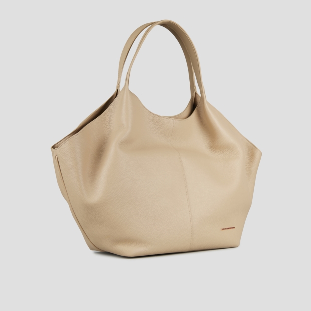 Sneakers Alexander Smith rachel large borsa a spalla in pelle bottalata cammello - 3