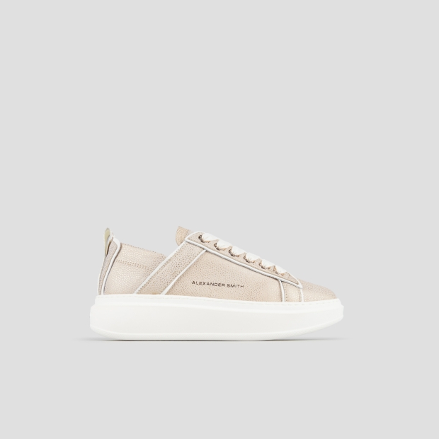 Sneakers Alexander Smith wembley donna decostruita in pelle bottalata crema - 1
