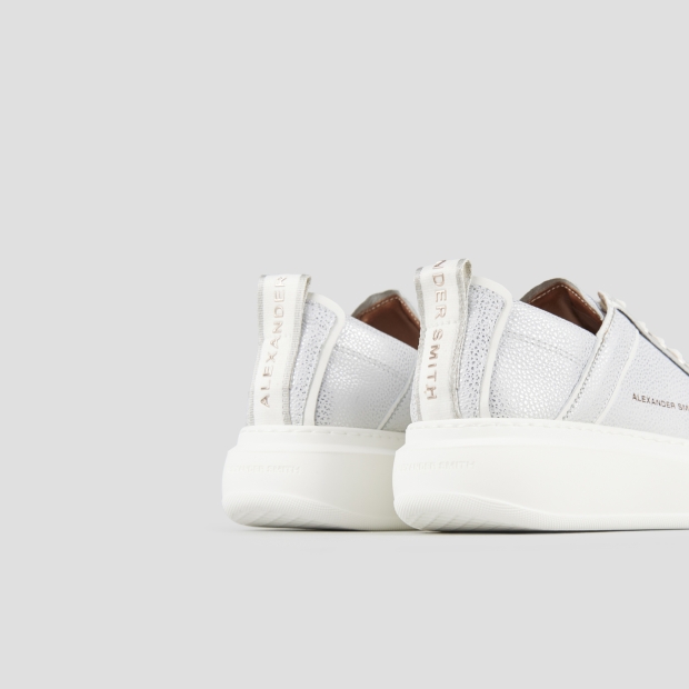 Sneakers Alexander Smith wembley donna decostruita in pelle bottalata argento - 5