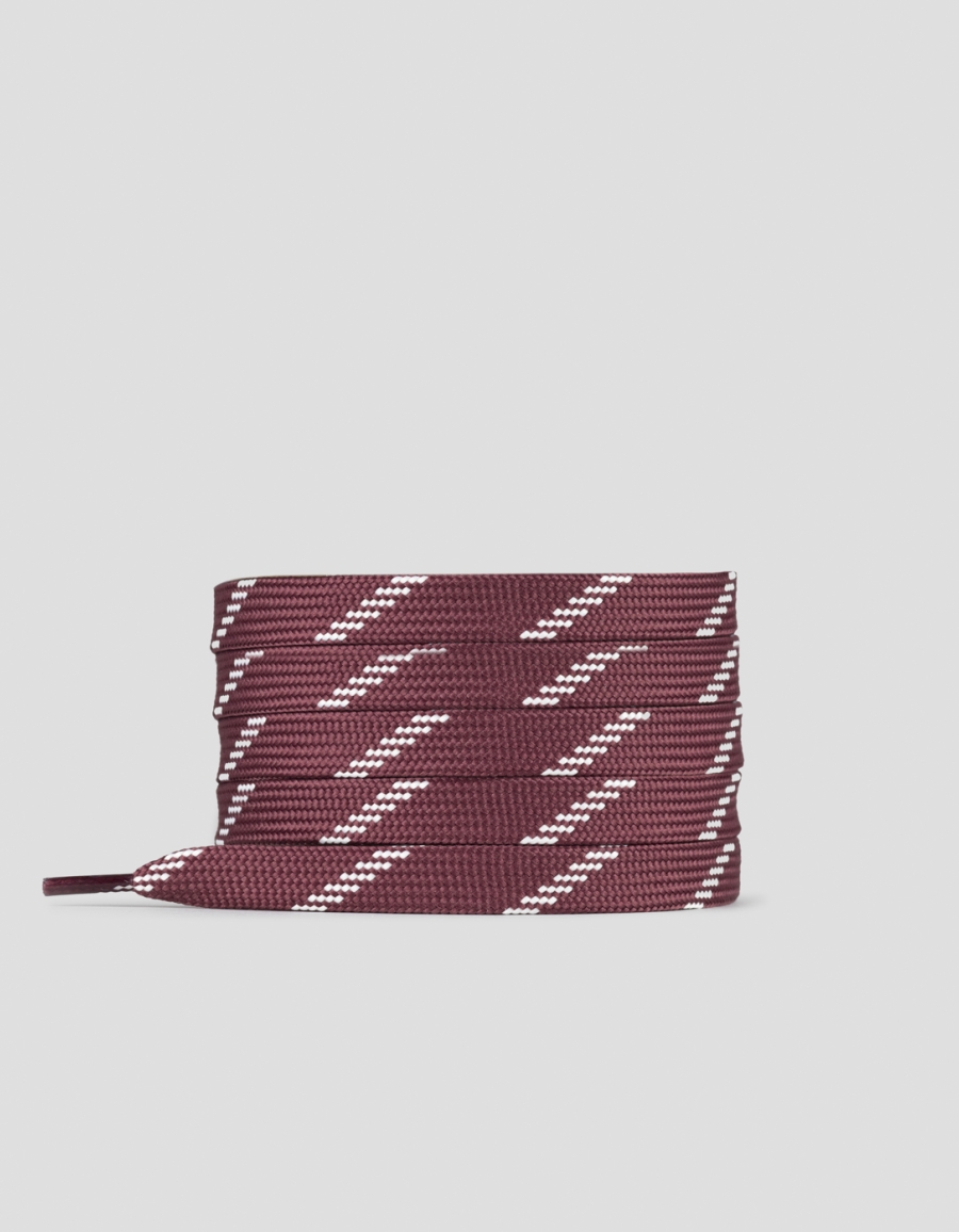 Sneakers Alexander Smith laccio piatto bordeaux con tratteggio bianco da donna - 1