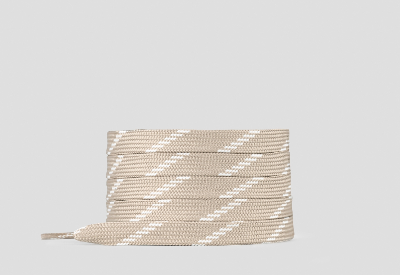 Sneakers Alexander Smith laccio piatto nude con tratteggio bianco da donna - 1