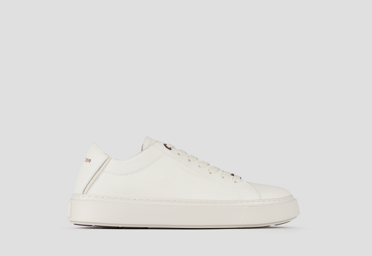 Sneakers Alexander Smith london uomo decostruita in pelle bottalata beige e suola in tinta - 1