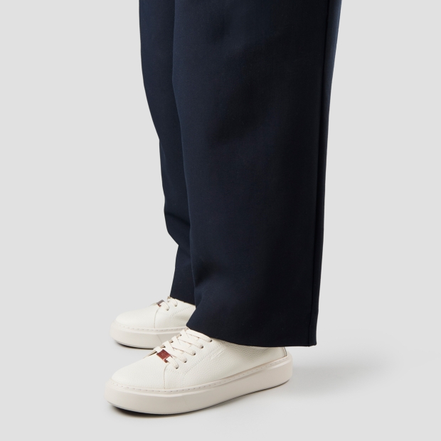 Sneakers Alexander Smith london uomo decostruita in pelle bottalata beige e suola in tinta - 2