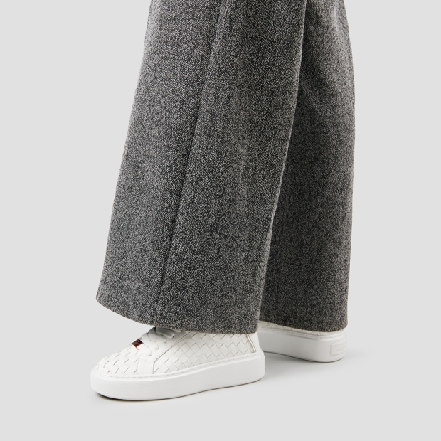 Sneakers Alexander Smith london donna in pelle intrecciata bianca - 2