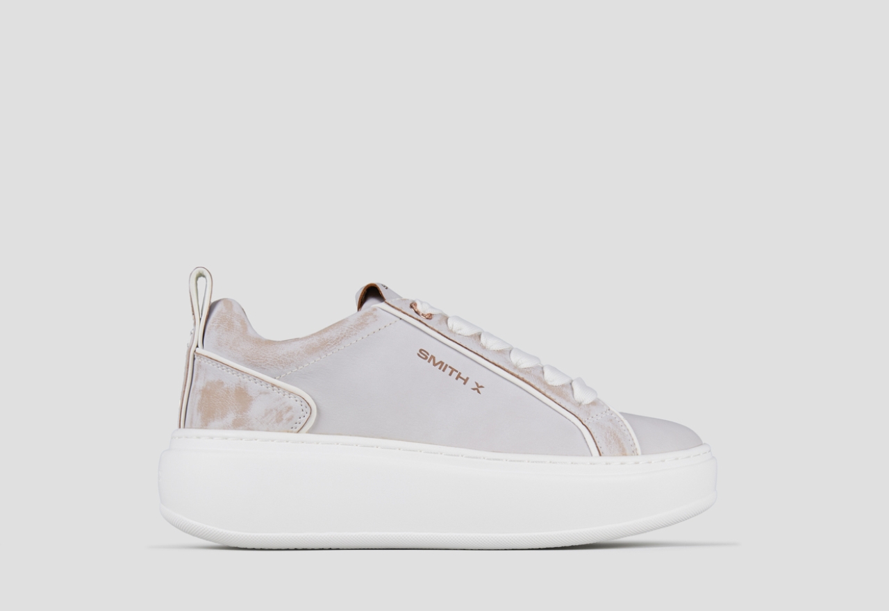 Sneakers Alexander Smith stone donna in sbiancato beige e bianco - 1