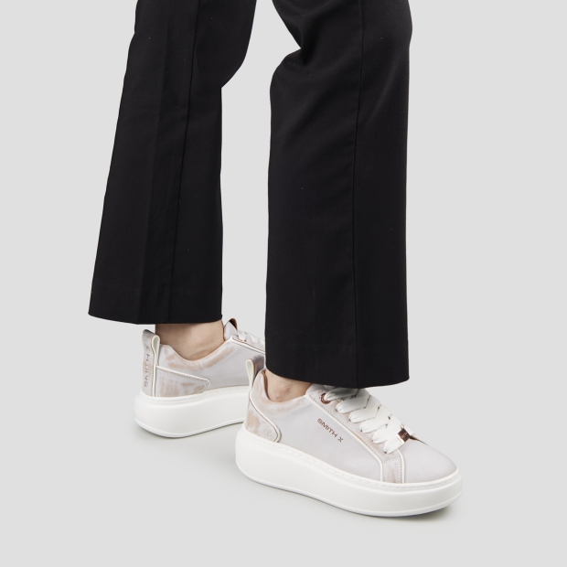 Sneakers Alexander Smith stone donna in sbiancato beige e bianco - 2