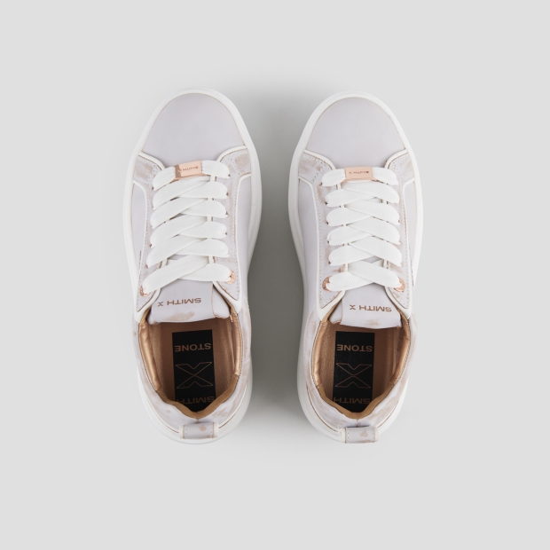 Sneakers Alexander Smith stone donna in sbiancato beige e bianco - 6