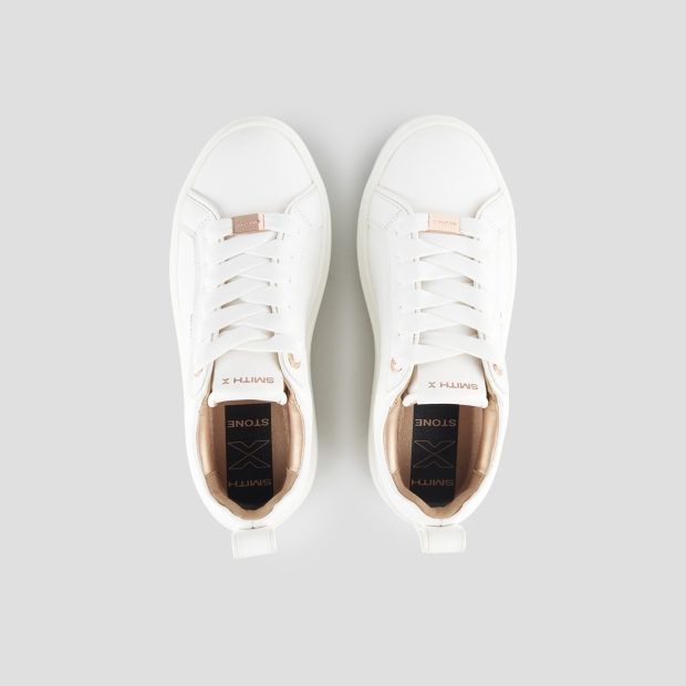 Sneakers Alexander Smith stone donna in bianco con tallone perlato - 6