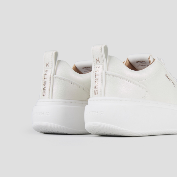 Sneakers Alexander Smith stone donna in bottalato perlato bianco - 5