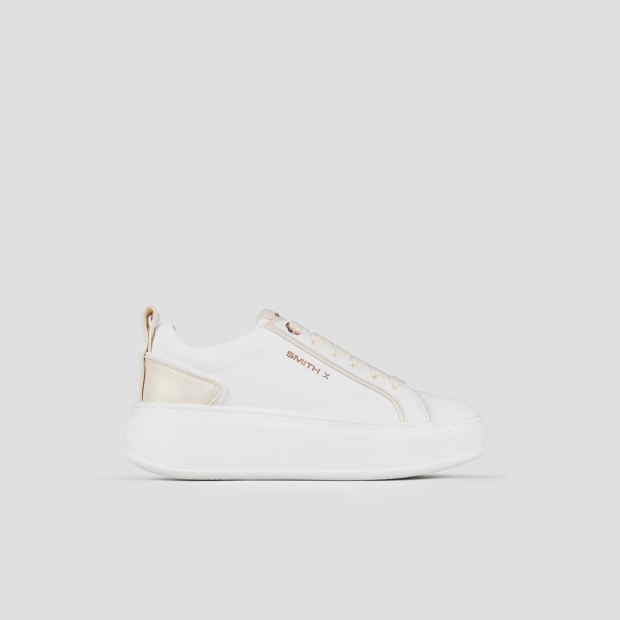 Sneakers Alexander Smith stone donna in bianco con tallone bottalato perlato - 1