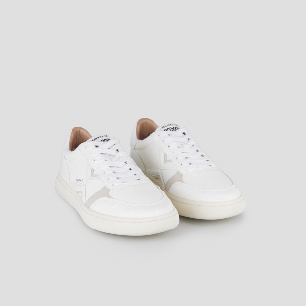 Sneakers Alexander Smith ocean uomo in pelle bianca e inserti in cracklè - 4