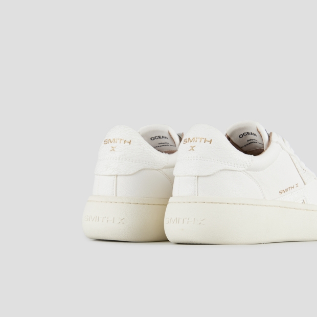 Sneakers Alexander Smith ocean donna in pelle bianca e dettagli cracklè - 5