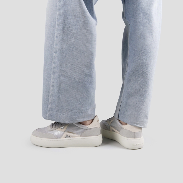 Sneakers Alexander Smith ocean donna in laminato polveroso argento - 2