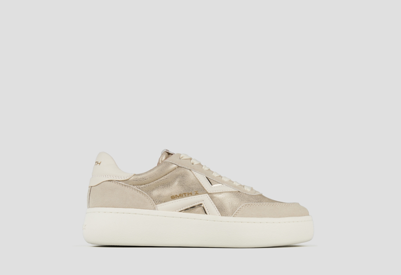 Sneakers Alexander Smith ocean donna in laminato polveroso oro - 1