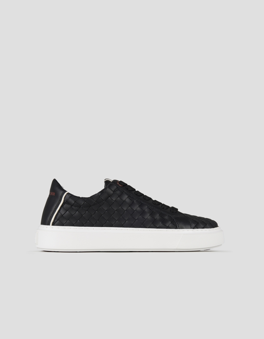 Sneakers Alexander Smith london uomo in pelle intrecciata nera - 1