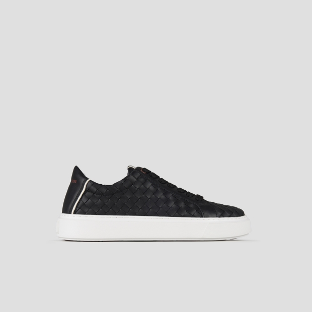 Sneakers Alexander Smith london uomo in pelle intrecciata nera - 1