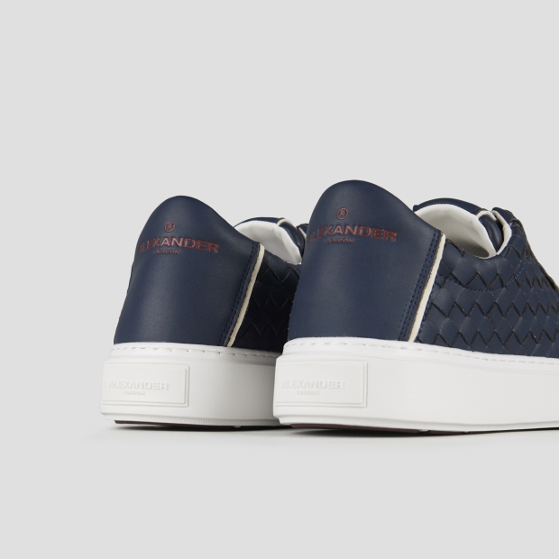 Sneakers Alexander Smith london uomo in pelle intrecciata blu - 5