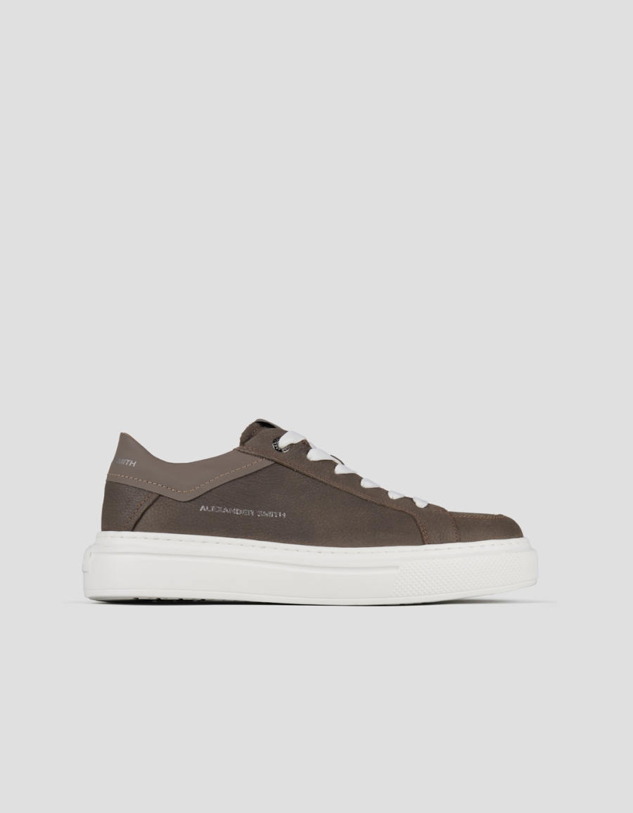 Sneakers Alexander Smith regent uomo in pelle di capra e camoscio in grigio - 1