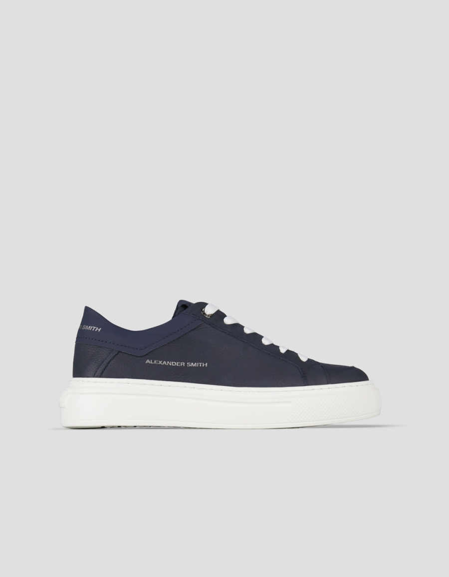 Sneakers Alexander Smith regent uomo in pelle di capra e camoscio blu - 1