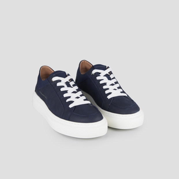 Sneakers Alexander Smith regent uomo in pelle di capra e camoscio blu - 4