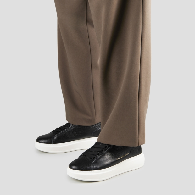 Sneakers Alexander Smith wembley uomo decostruita in pelle bottalata nera - 2