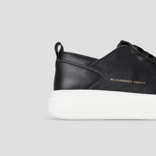 Sneakers Alexander Smith wembley uomo decostruita in pelle bottalata nera - 3