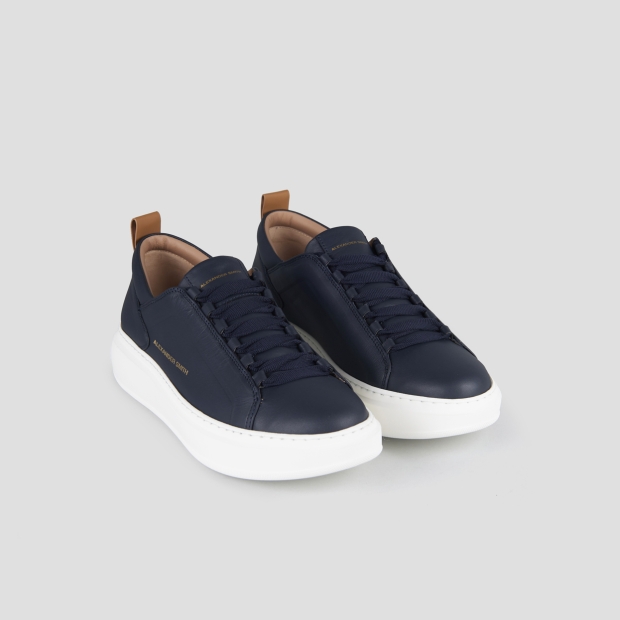Sneakers Alexander Smith wembley uomo alta frequenza in nappa blu - 4