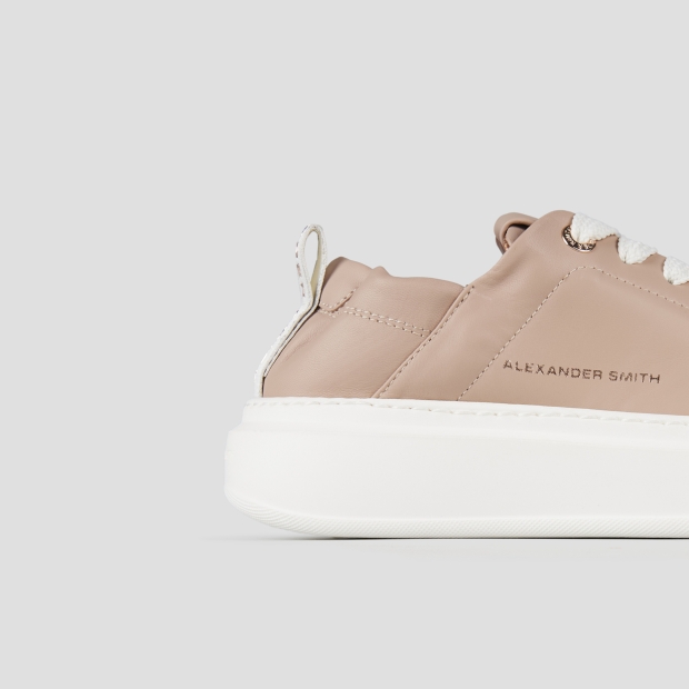 Sneakers Alexander Smith wembley donna in nappa rosa chiaro e tallone arricciato - 2