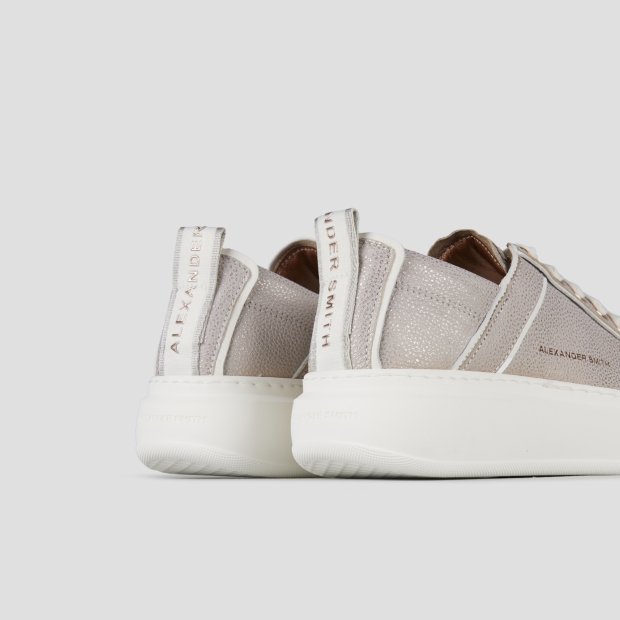 Sneakers Alexander Smith wembley donna decostruita in pelle bottalata grigia - 5