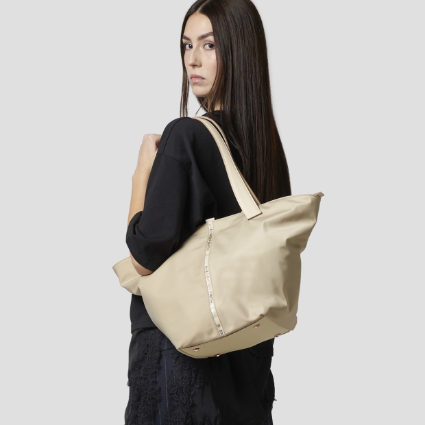 Sneakers Alexander Smith lauren large borsa a spalla in nylon avorio - 2