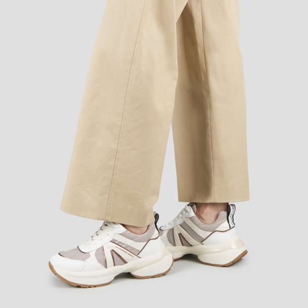 Sneakers Alexander Smith victoria donna in pelle e tessuto tecnico bronzo con dettagli laminati - 2