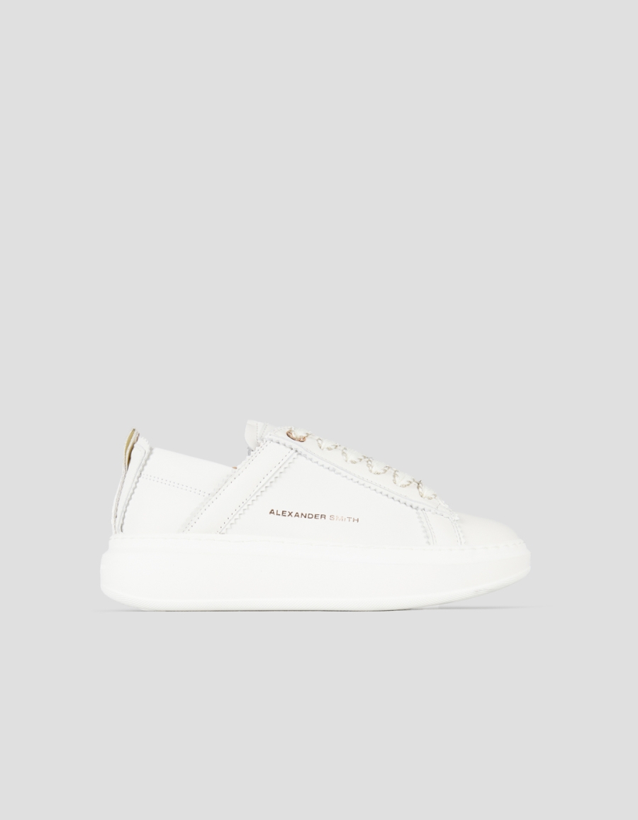 Sneakers Alexander Smith wembley donna decostruita in pelle bianca - 1