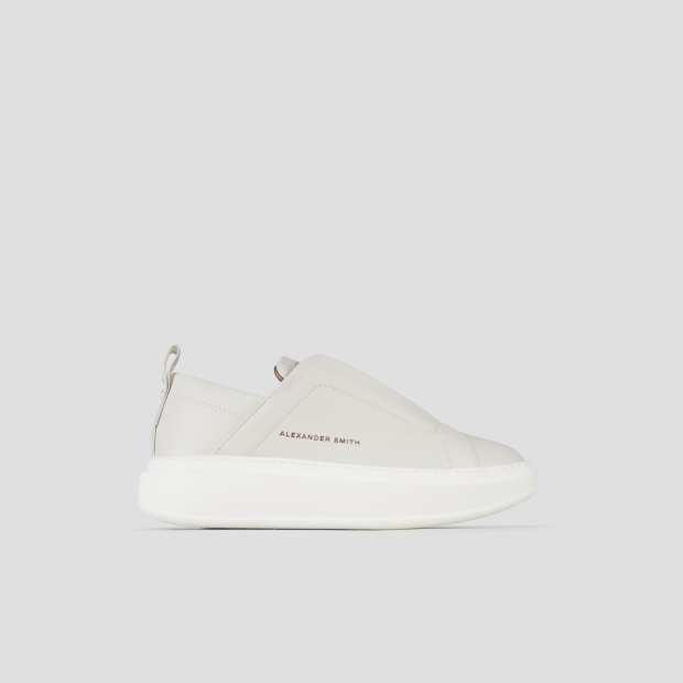 Sneakers Alexander Smith wembley slip-on donna in pelle bianca - 1