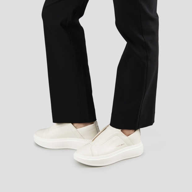 Sneakers Alexander Smith wembley slip-on donna in pelle bianca - 2