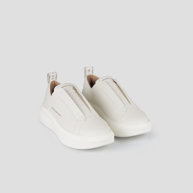 Sneakers Alexander Smith wembley slip-on donna in pelle bianca - 4