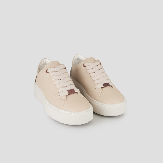 Sneakers Alexander Smith london donna decostruita in nappa beige - 4