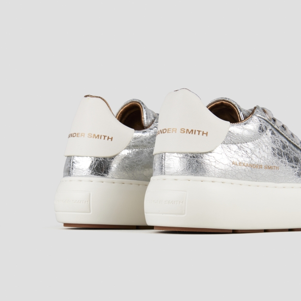 Sneakers Alexander Smith soho donna in laminato stropicciato argento - 5