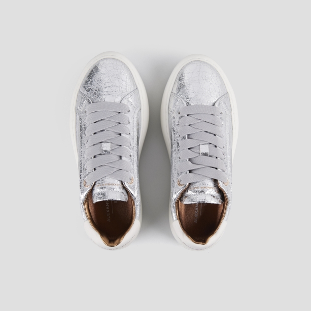 Sneakers Alexander Smith soho donna in laminato stropicciato argento - 6