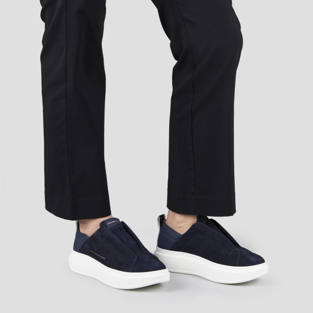 Sneakers Alexander Smith wembley slip-on donna in camoscio blu - 2