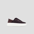 Wembley Slip-on Donna in camoscio bordeaux full strass