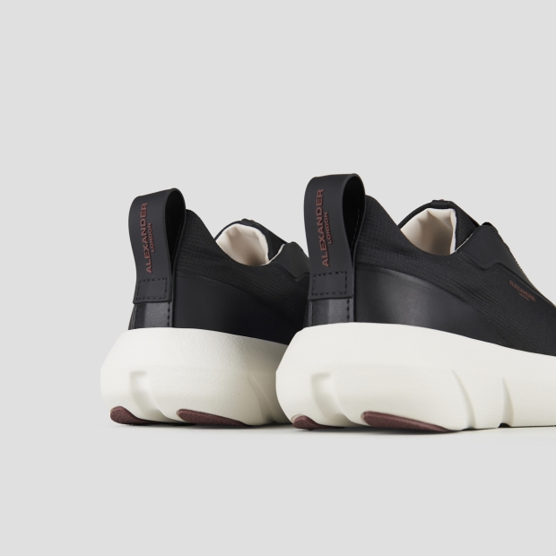 Sneakers Alexander Smith eclipse uomo in nylon rip-stop nero e gommato nero - 5