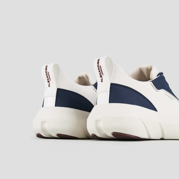 Sneakers Alexander Smith eclipse uomo in pelle bianca con inserti blu - 5