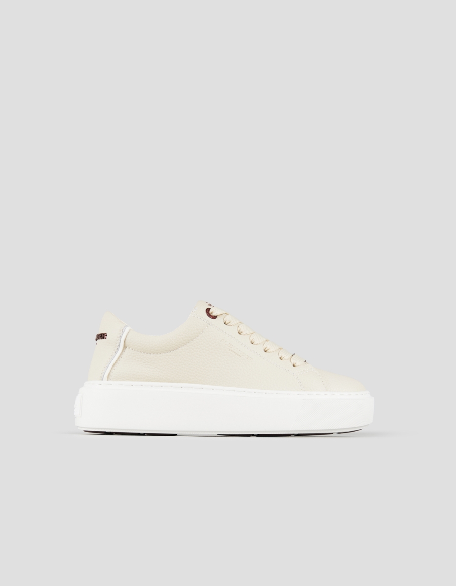 Sneakers Alexander Smith london donna in pelle bottalata crema - 1