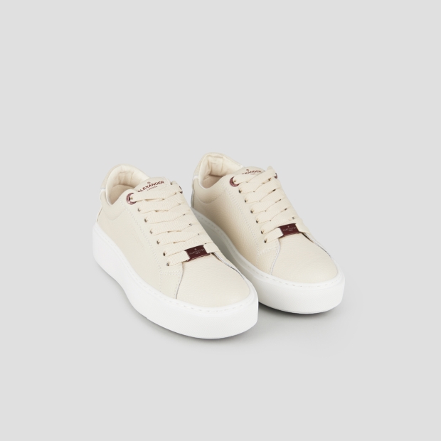 Sneakers Alexander Smith london donna in pelle bottalata crema - 4