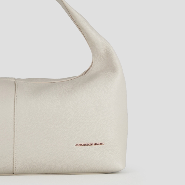 Sneakers Alexander Smith chloe medium borsa a spalla in pelle bottalata avorio - 5