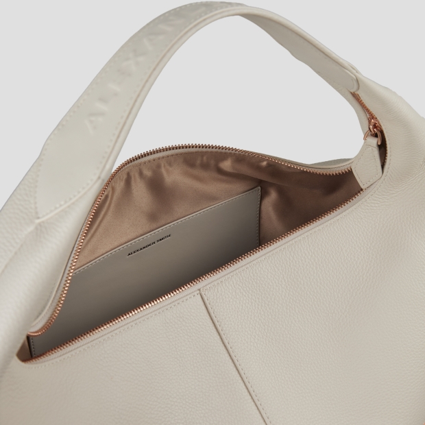 Sneakers Alexander Smith chloe medium borsa a spalla in pelle bottalata avorio - 6