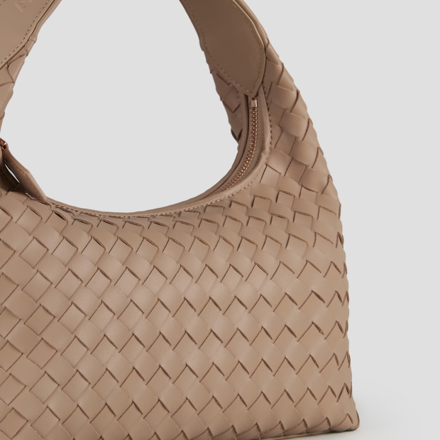 Sneakers Alexander Smith chloe small borsa a spalla in pelle intrecciata beige - 5