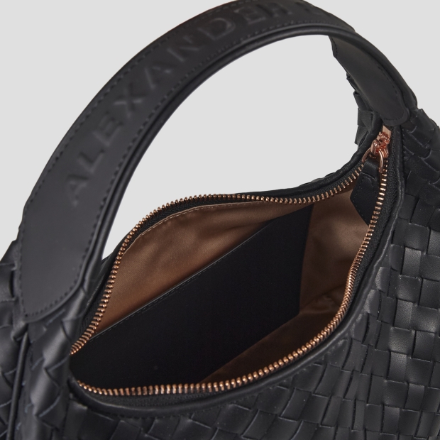 Sneakers Alexander Smith chloe small borsa a spalla in pelle intrecciata nera - 5