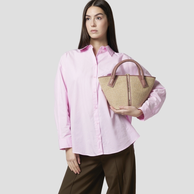 Sneakers Alexander Smith lauren borsa a mano con tracolla in rafia beige e manico intrecciato nude - 2