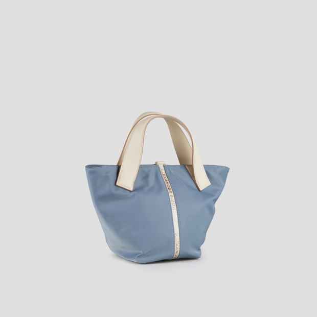 Sneakers Alexander Smith lauren small borsa a mano con tracolla in nylon azzurro - 3